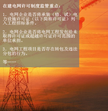 八、在建電網(wǎng)工程項(xiàng)目許可制度執(zhí)行情況