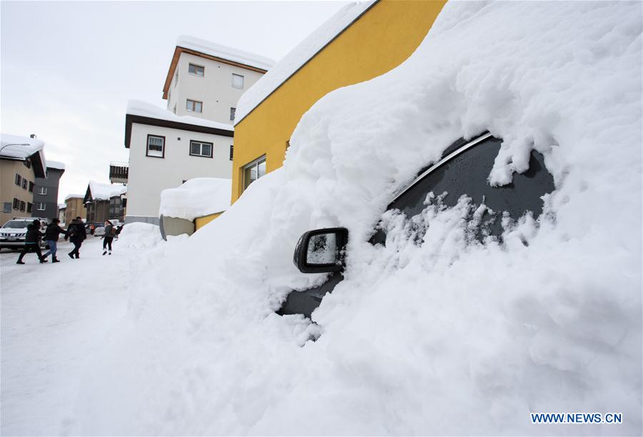 SWITZERLAND-DAVOS-WEF-SNOW