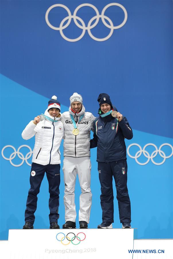 (SP)OLY-SOUTH KOREA-PYEONGCHANG-BIATHLON-MEN'S 10KM SPRINT-MEDAL CEREMONY