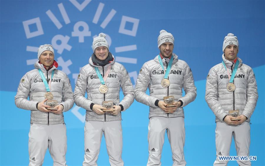 (SP)OLY-SOUTH KOREA-PYEONGCHANG-BIATHLON-MEN'S 4X7.5KM RELAY-MEDAL CEREMONY