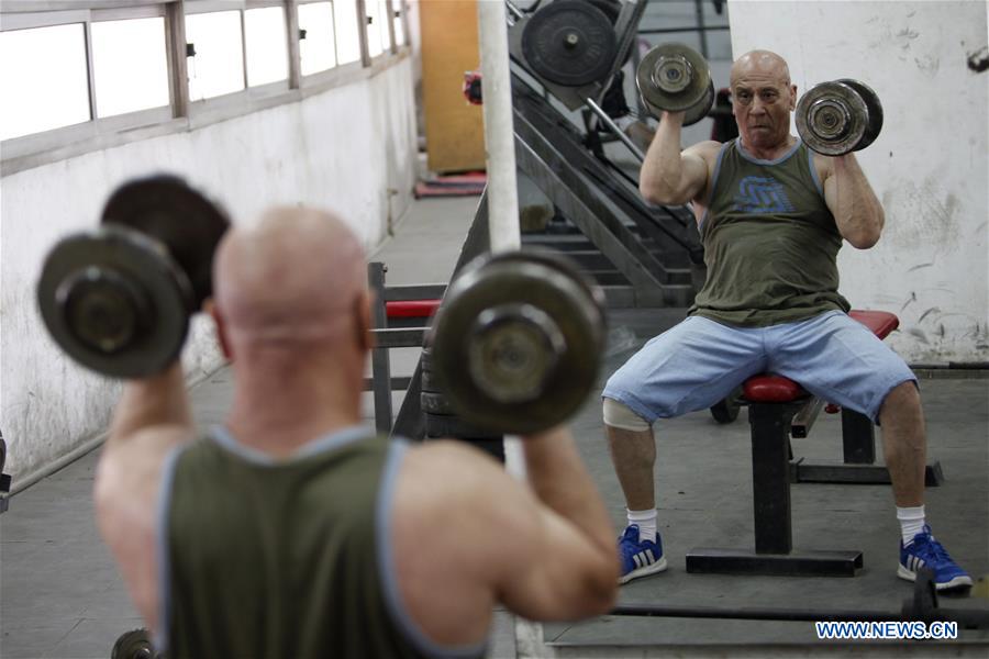 EGYPT-CAIRO-80-YEAR-OLD BODYBUILDER