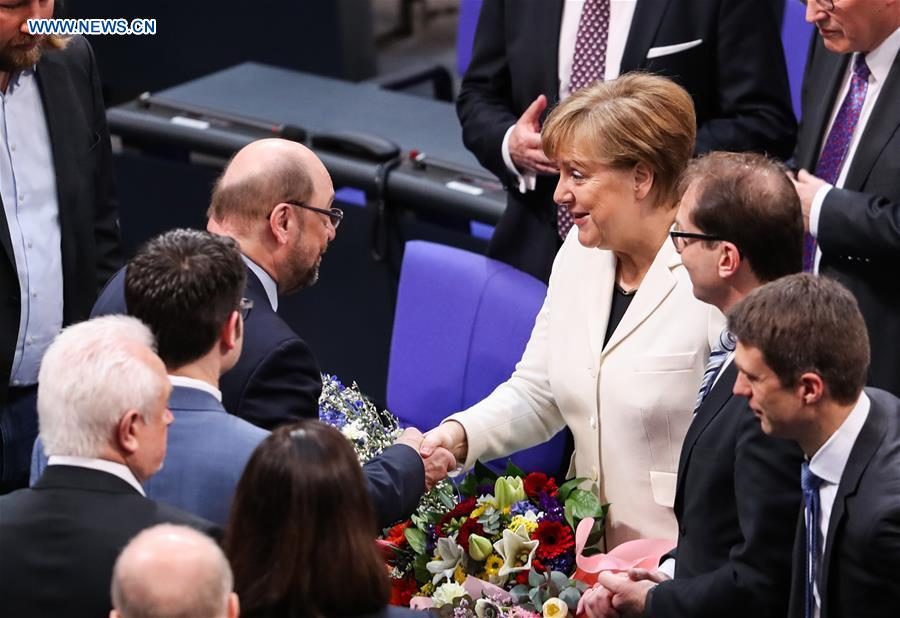 GERMANY-BERLIN-MERKEL-CHANCELLOR-RE-ELECTED