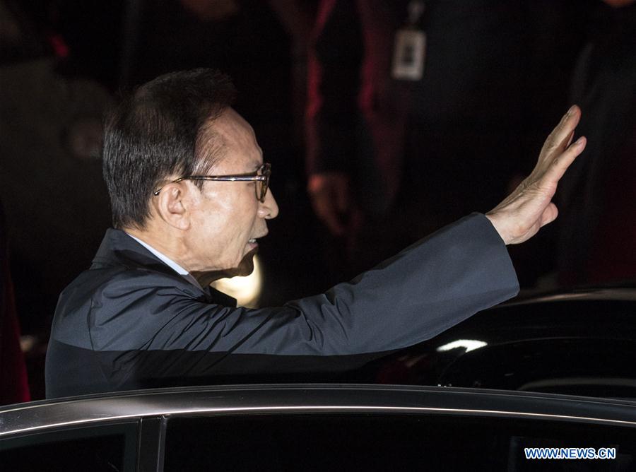 SOUTH KOREA-SEOUL-FORMER PRESIDENT-LEE MYUNG-BAK-TAKING INTO CUSTODY