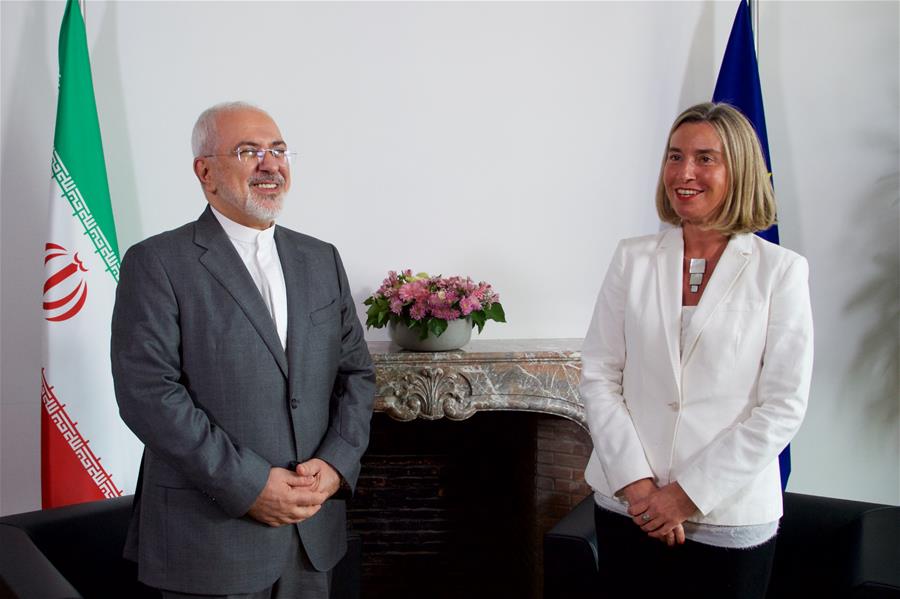 BELGIUM-BRUSSELS-EU-IRAN-MOGHERINI-ZARIF-MEETING