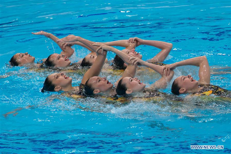 (SP)HUNGARY-BUDAPEST-FINA-ARTISTIC SWIMMING-WORLD SERIES-TEAM FREE