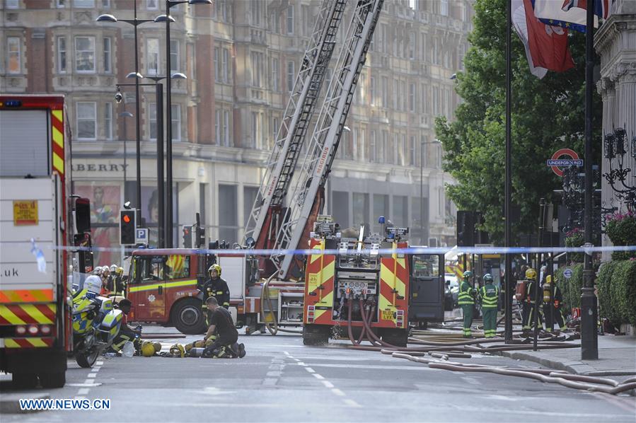 BRITAIN-LONDON-HOTEL-FIRE