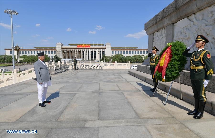 CHINA-BEIJING-NEPAL-PM-MONUMENT-WREATH (CN)