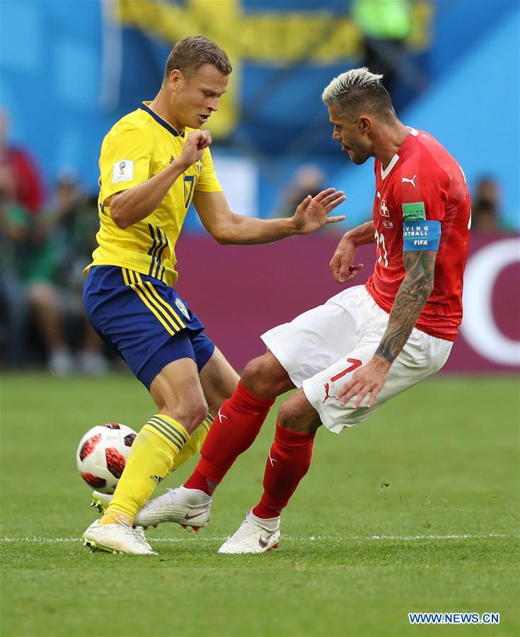 (SP)RUSSIA-SAINT PETERSBURG-2018 WORLD CUP-ROUND OF 16-SWITZERLAND VS SWEDEN