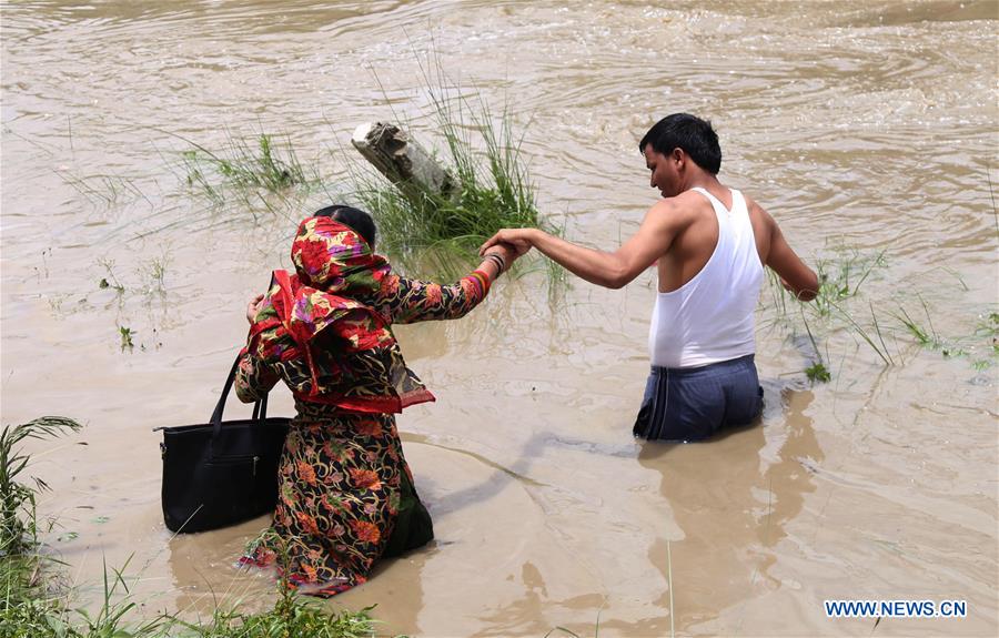 NEPAL-BHAKTAPUR-FLOOD-RAIN