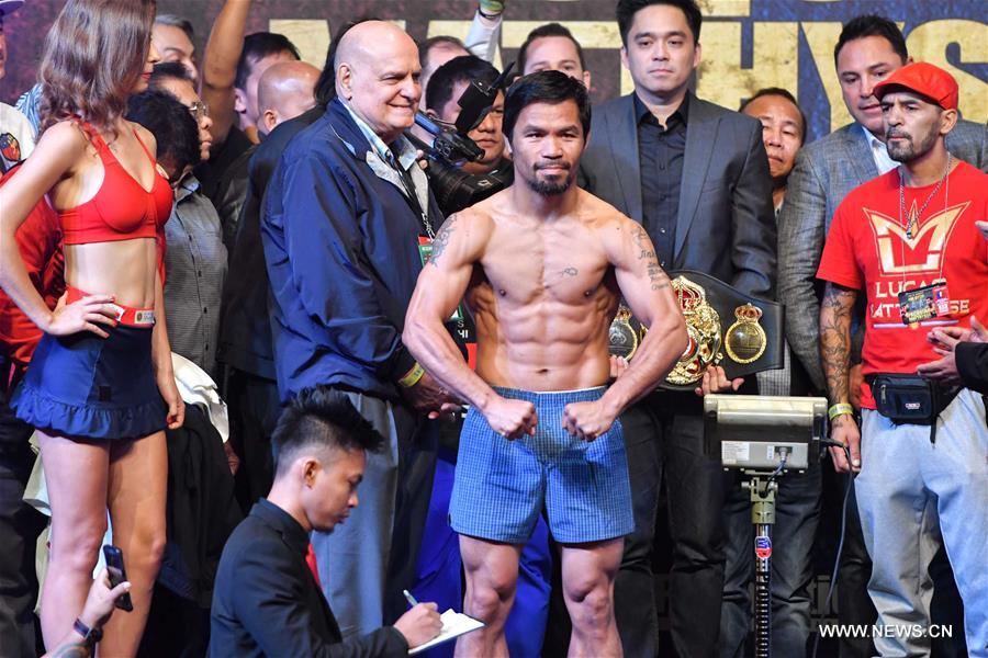 (SP)MAYLAYSIA-KUALA LUMPUR-BOXING-PACQUIAO VS MATTHYSSE-WEIGHING