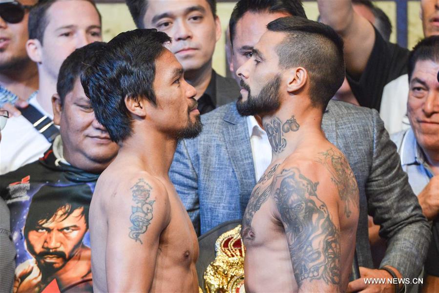 (SP)MAYLAYSIA-KUALA LUMPUR-BOXING-PACQUIAO VS MATTHYSSE-WEIGHING