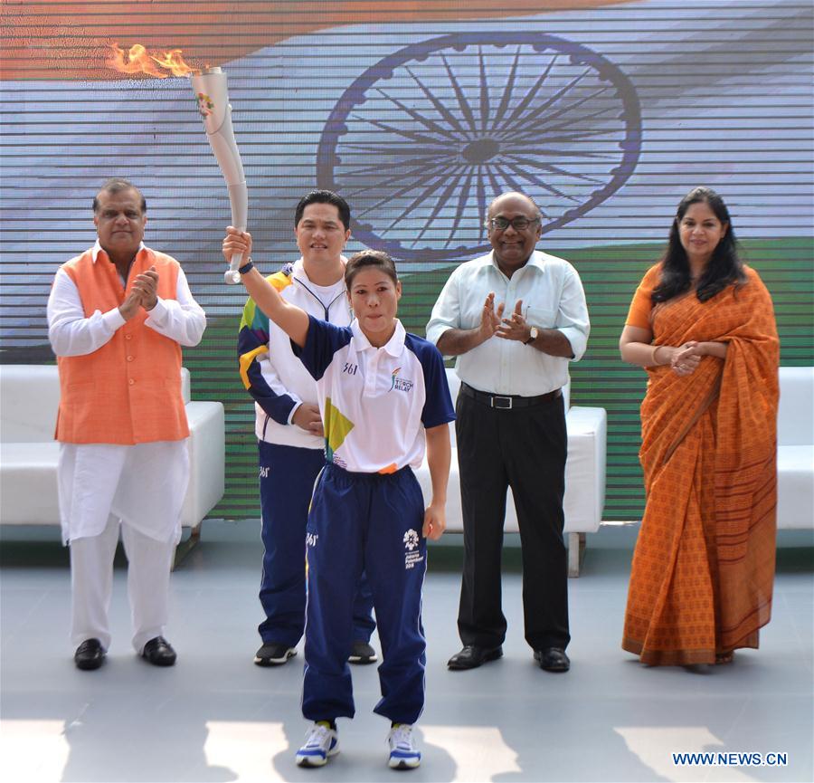 (SP)INDIA-NEW DELHI-ASIAN GAMES-TORCH RELAY