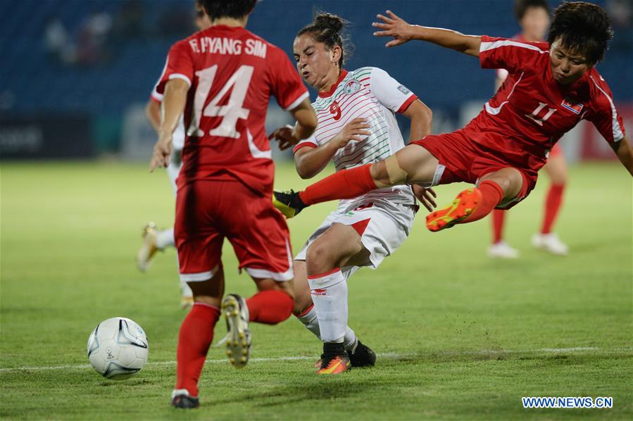 (SP)INDONESIA-PALEMBANG-ASIAN GAMES-WOMEN'S FOOTBALL-DPRK VS TAJIKISTAN