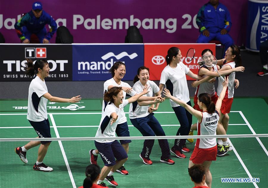 (SP)INDONESIA-JAKARTA-ASIAN GAMES-BADMINTON-WOMEN'S TEAM FINAL