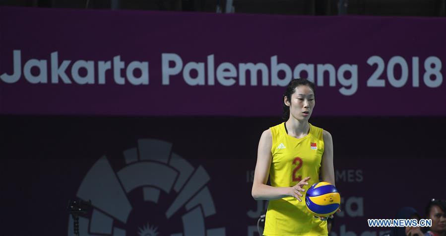 (SP)INDONESIA-JAKARTA-ASIAN GAMES-WOMEN'S VOLLEYBALL-CHINA VS SOUTH KOREA