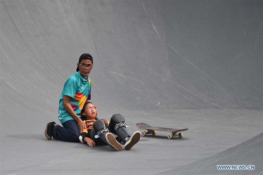 (SP)INDONESIA-PALEMBANG-ASIAN GAMES-SKATEBOARD-WOMEN'S PARK