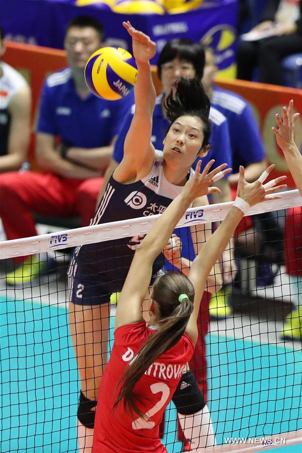 (SP)JAPAN-SAPPORO-VOLLEYBALL-WOMEN'S WORLD CHAMPIONSHIP-CHINA VS BULGARIA