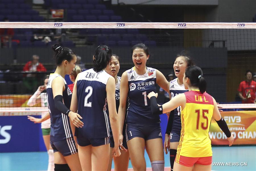 (SP)JAPAN-SAPPORO-VOLLEYBALL-WOMEN'S WORLD CHAMPIONSHIP-CHINA VS BULGARIA