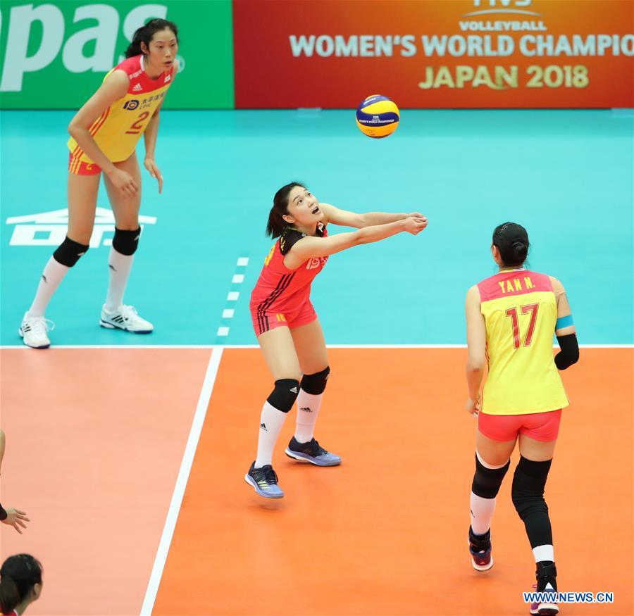 (SP)JAPAN-OSAKA-VOLLEYBALL-WOMEN'S WORLD CHAMPIONSHIP-CHINA VS US