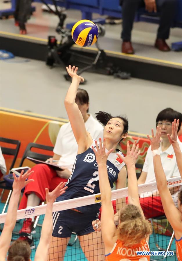 (SP)JAPAN-YOKOHAMA-VOLLEYBALL-WOMEN'S WORLD CHAMPIONSHIP-CHINA VS NETHERLANDS