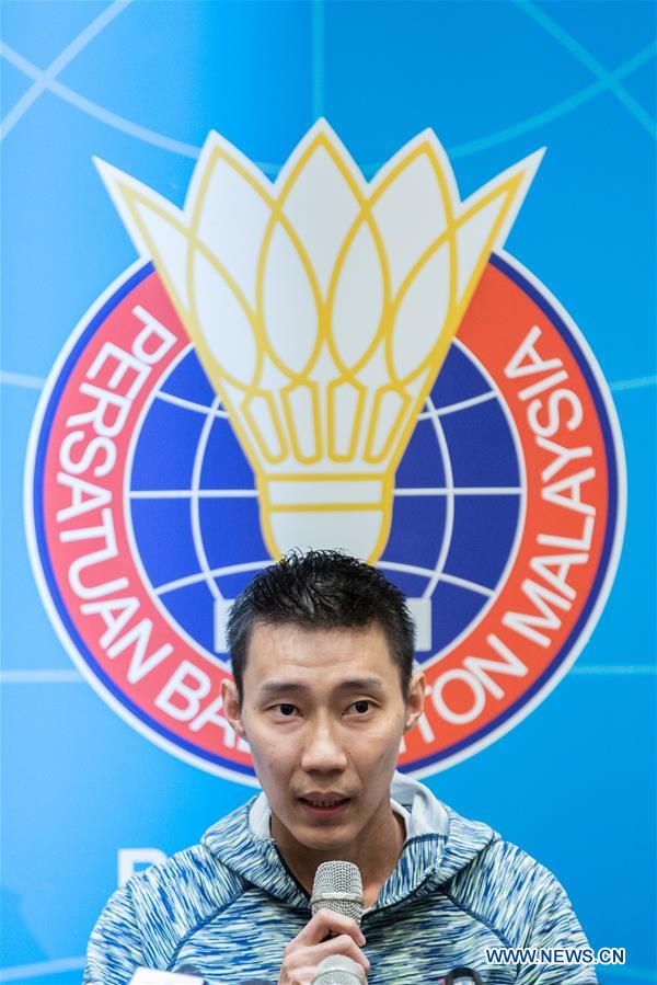 (SP)MALAYSIA-KUALA LUMPUR-BADMINTON-LEE CHONG WEI-PRESS CONFERENCE