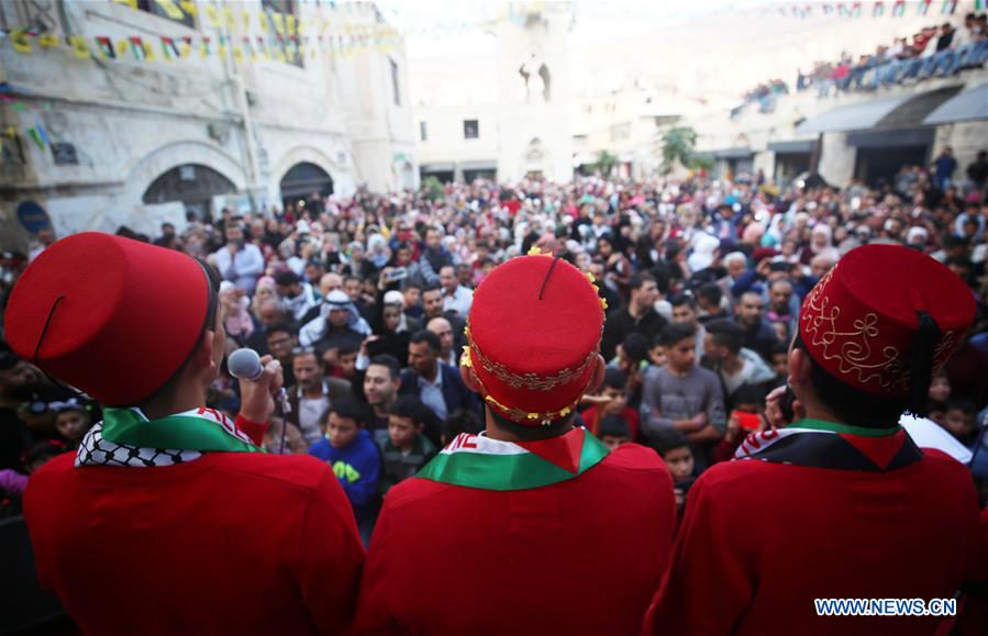 MIDEAST-NABLUS-PROPHET MUHAMMAD-BIRTHDAY-CELEBRATION