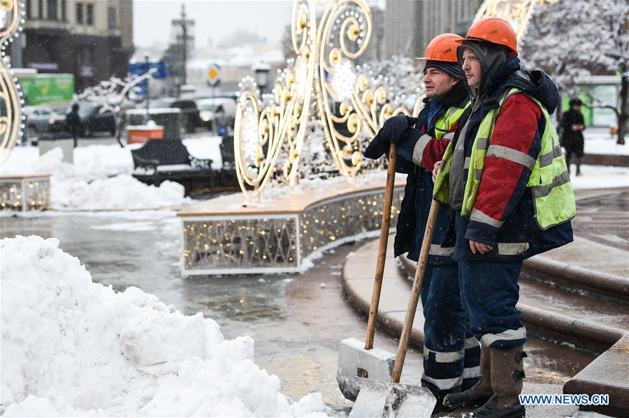 RUSSIA-MOSCOW-SNOWFALL