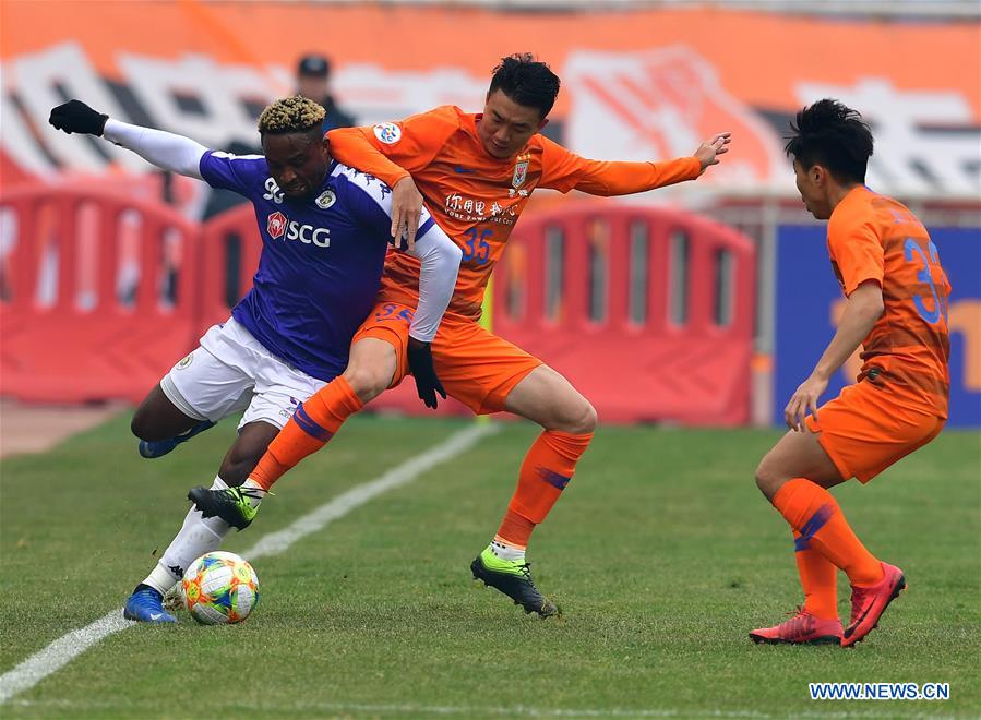 (SP)CHINA-SHANDONG-JINAN-AFC CHAMPIONS LEAGUE-PLAY OFF-LUNENG VS HANOI FC