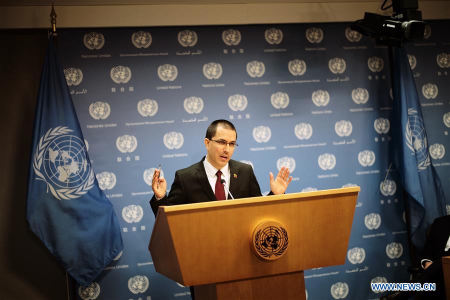 UN-VENEZUELA-FM-JORGE ARREAZA-RESS CONFERENCE