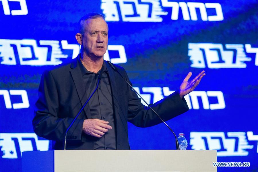 ISRAEL-HAIFA-ELECTION CAMPAIGN-BENNY GANTZ