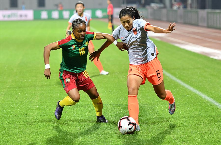 (SP)CHINA-WUHAN-FOOTBALL-INTERNATIONAL WOMEN'S FOOTBALL TOURNAMENT WUHAN 2019 FINAL-CHINA VS CAMEROON