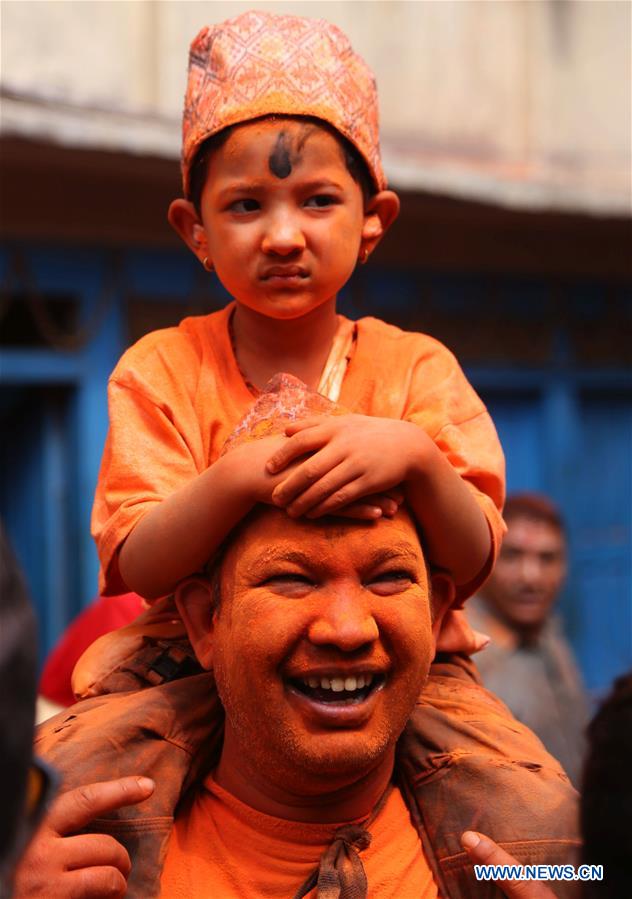 NEPAL-BHAKTAPUR-SINDHOOR JATRA FESTIVAL