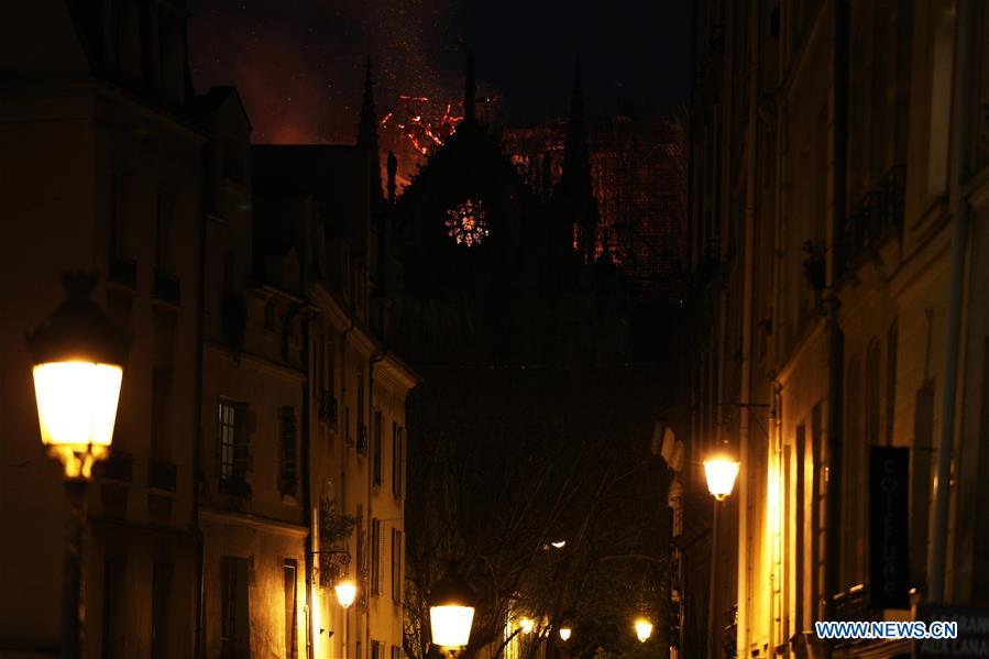 FRANCE-PARIS-NOTRE DAME CATHEDRAL-FIRE