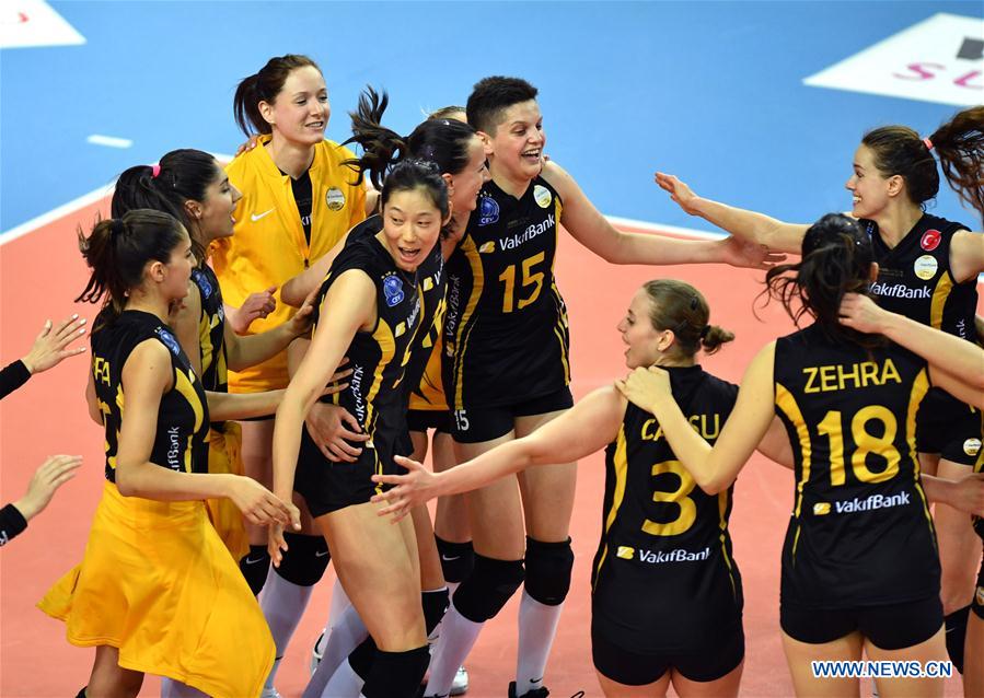 (SP)TURKEY-ISTANBUL-VOLLEYBALL-TURKISH WOMEN LEAGUE-VAKIFBANK VS FENERBAHCE