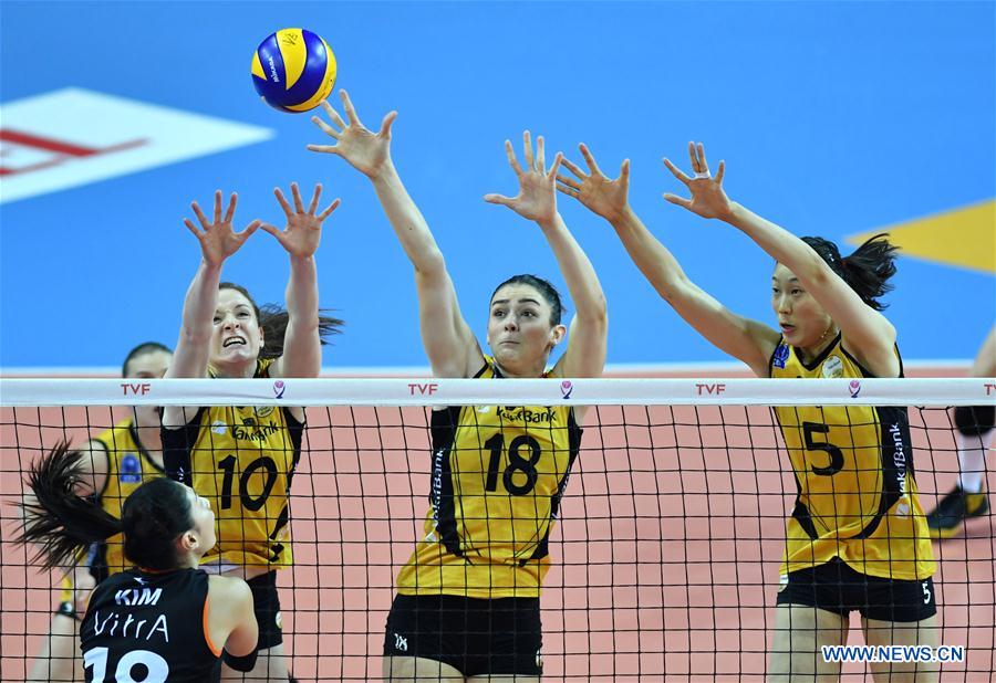 (SP)TURKEY-ISTANBUL-VOLLEYBALL-TURKISH WOMEN LEAGUE-VAKIFBANK VS ECZACIBASI