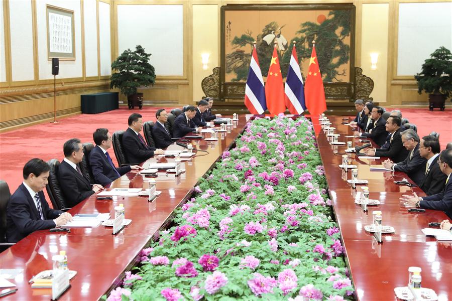 (BRF)CHINA-BEIJING-XI JINPING-THAI PM-MEETING (CN)