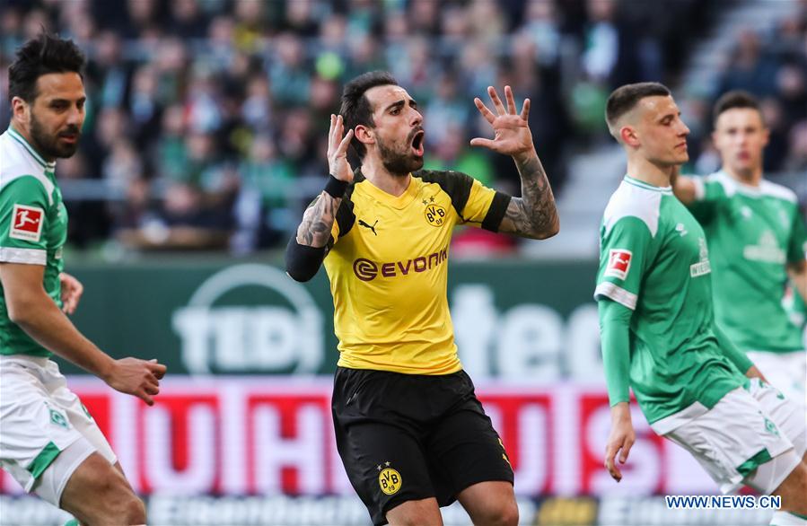 (SP)GERMANY-BREMEN-SOCCER-BUNDESLIGA-BREMEN VS DORTMUND