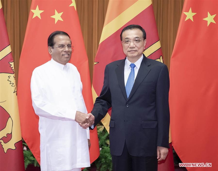 CHINA-BEIJING-LI KEQIANG-SRI LANKAN PRESIDENT-MEETING (CN)