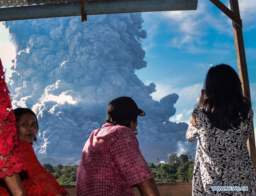 INDONESIA-NORTH SUMATRA-MOUNT SINABUNG-ERUPTION