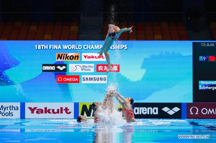 (SP)SOUTH KOREA-GWANGJU-FINA WORLD CHAMPIONSHIPS-ARTISTIC SWIMMING-TEAM  TECHNICAL PRELIMINARY