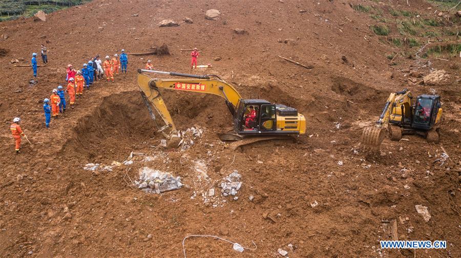 CHINA-GUIZHOU-SHUICHENG-LANDSLIDE-RESCUE WORK (CN)