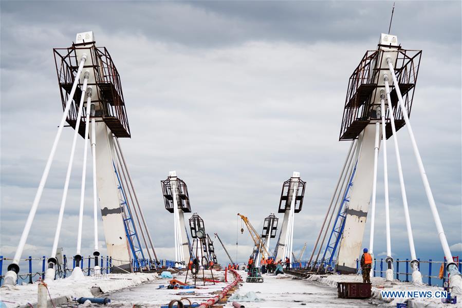 CHINA-HEILONGJIANG-CHINA-RUSSIA HIGHWAY BRIDGE-CONSTRUCTION (CN)