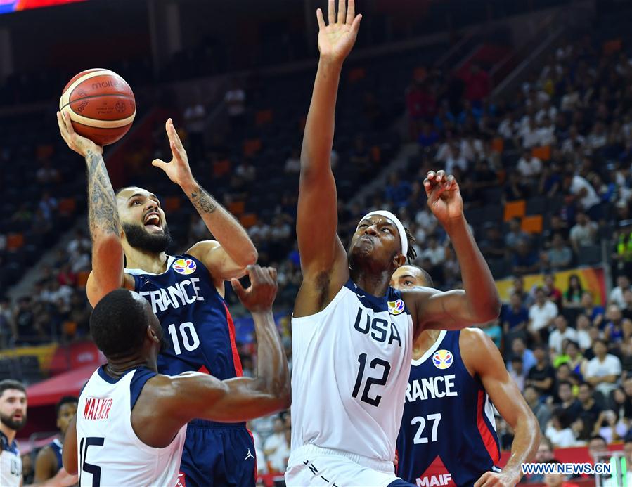 (SP)CHINA-DONGGUAN-BASKETBALL-FIBA WORLD CUP-QUARTER FINAL-USA VS FRANCE (CN)