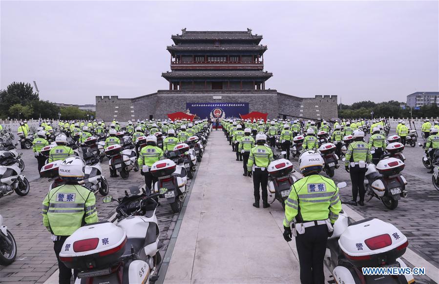 CHINA-BEIJING-TRAFFIC POLICE ON MOTORBIKES (CN)