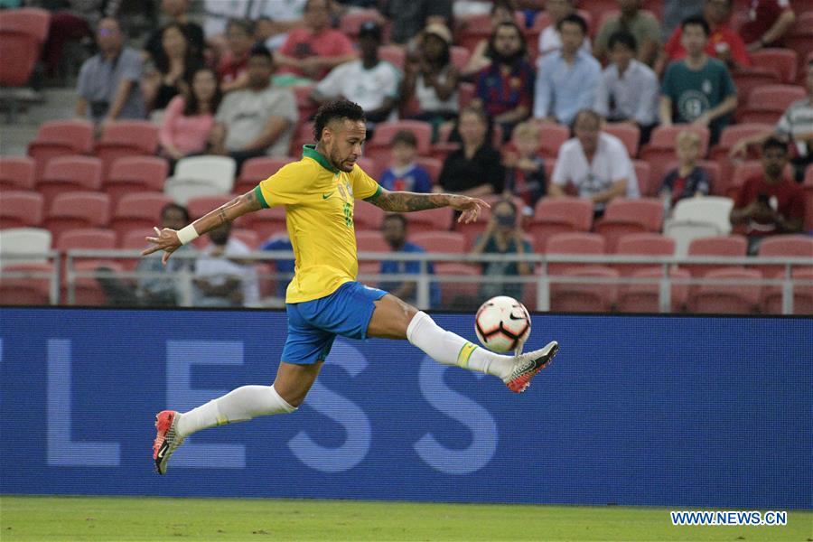 (SP)SINGAPORE-SOCCER-FRANDLY MATCH-BRAZIL VS SENEGAL