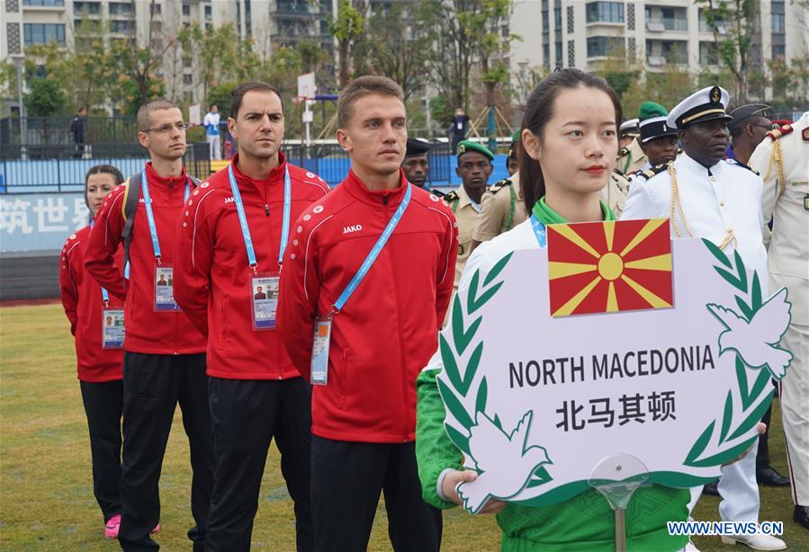 (SP)CHINA-WUHAN-7TH MILITARY WORLD GAMES-FLAG-RAISING CEREMONY