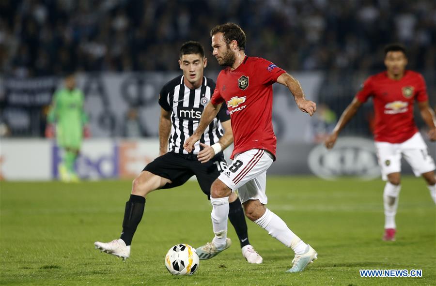 (SP)SERBIA-BELGRADE-SOCCER-UEFA EUROPA LEAGUE-PARTIZAN VS MANCHESTER UNITED