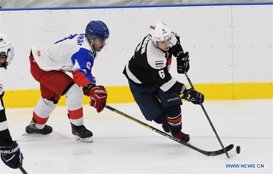 (SP)CHINA-SANYA-ICE HOCKEY-OLYMPIC QUALIFICATION-PRELIMINARY ROUND