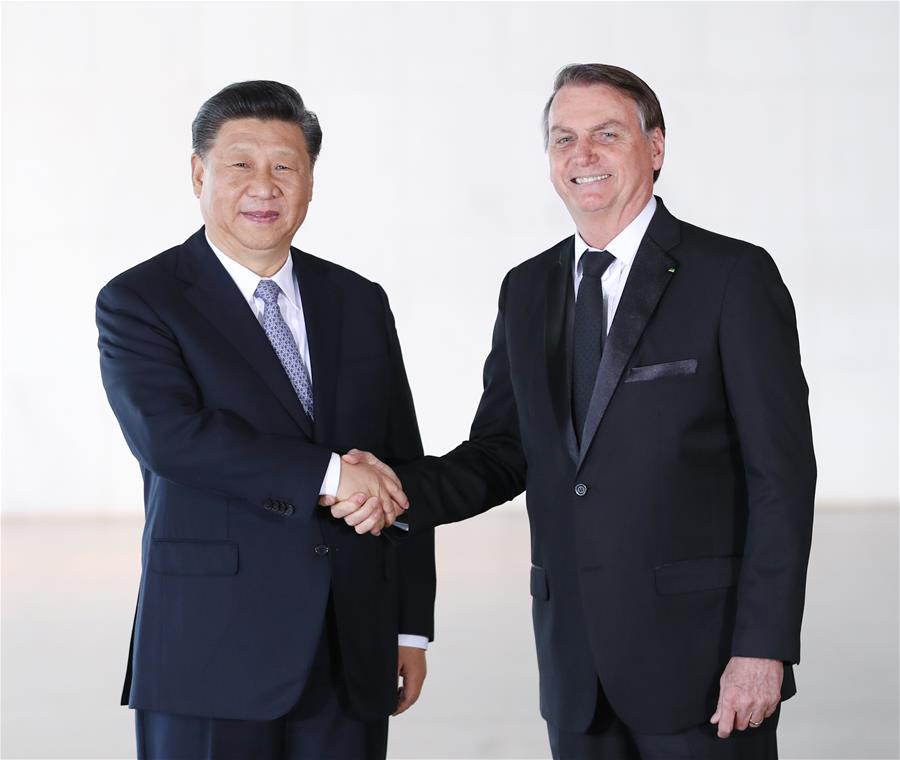 BRAZIL-BRASILIA-XI JINPING-BRAZILIAN PRESIDENT-TALKS