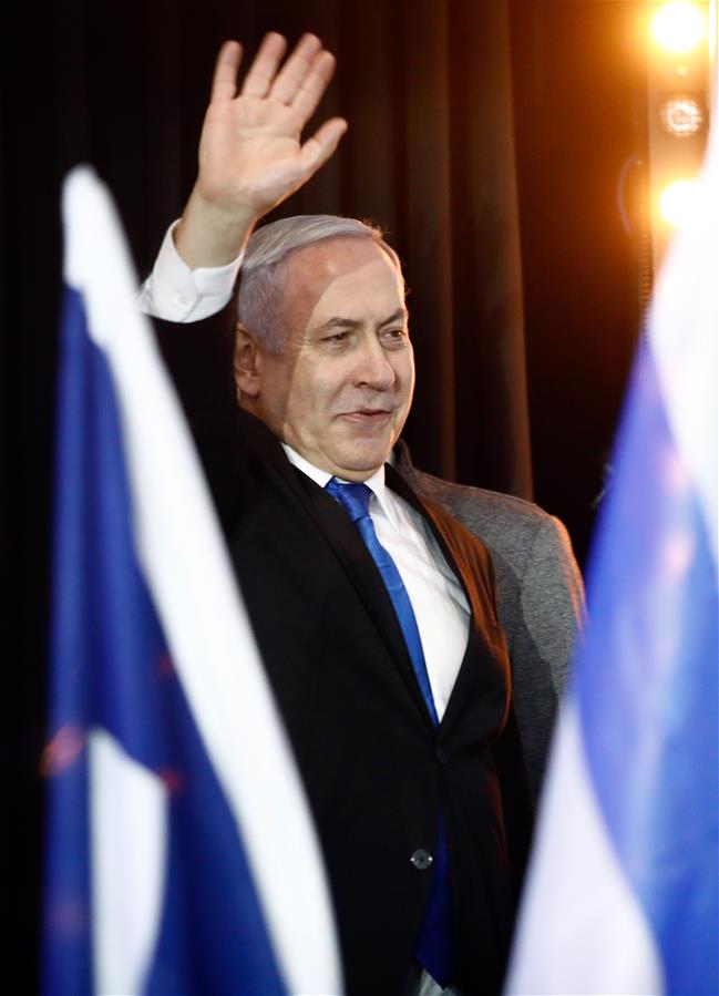 ISRAEL-PETAH TIKVA-NETANYAHU-ELECTORAL MEETING